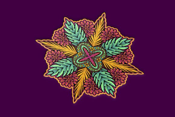 Blossom Brilliance Floral Mandala: A Review for Graphics and Illustrations