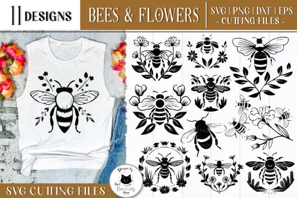 Floral Bee SVG Bundle Bee Clipart Review