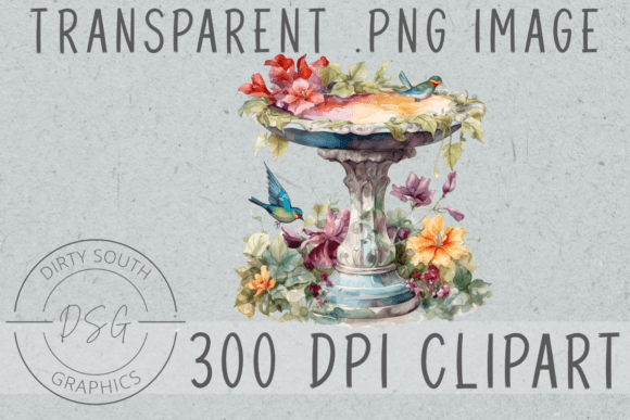 Floral Birdhouse Watercolor Clip Art Graphics & Illustrations Review