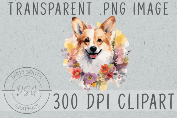 Floral Corgi Dog: A Practical Review for Graphics and Illustrations