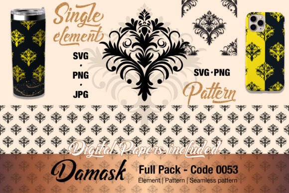 Floral Damask Motif Element Pack - 0053 Review
