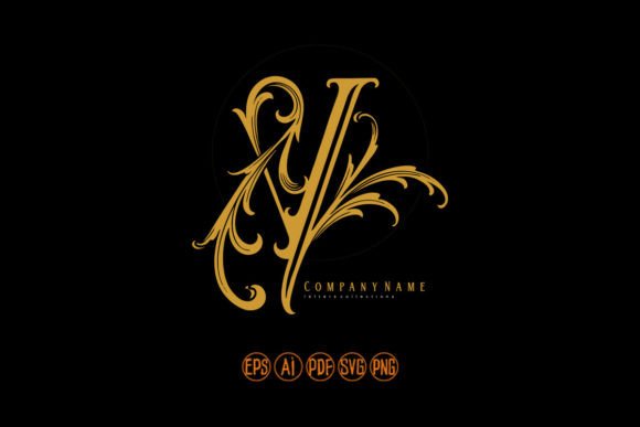 Floral Fusion Classic Y Letter Monogram Graphics & Illustrations Review