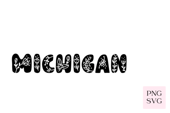 Michigan Floral PNG SVG Graphics and Illustrations Review