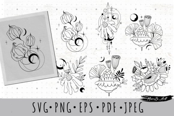 Mystic Celestial Floral Clip Arts SVG Review