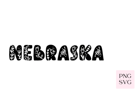 Nebraska Floral PNG SVG Graphics and Illustrations Review