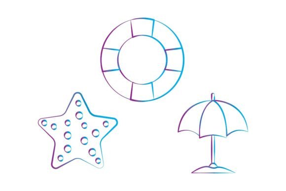 Summer Outline Floral Graphics and Illustrations Review