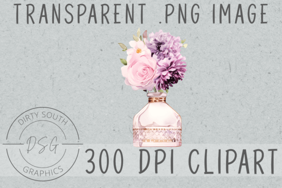 Watercolor Floral Perfume Bottle Graphics & Illustrations Review